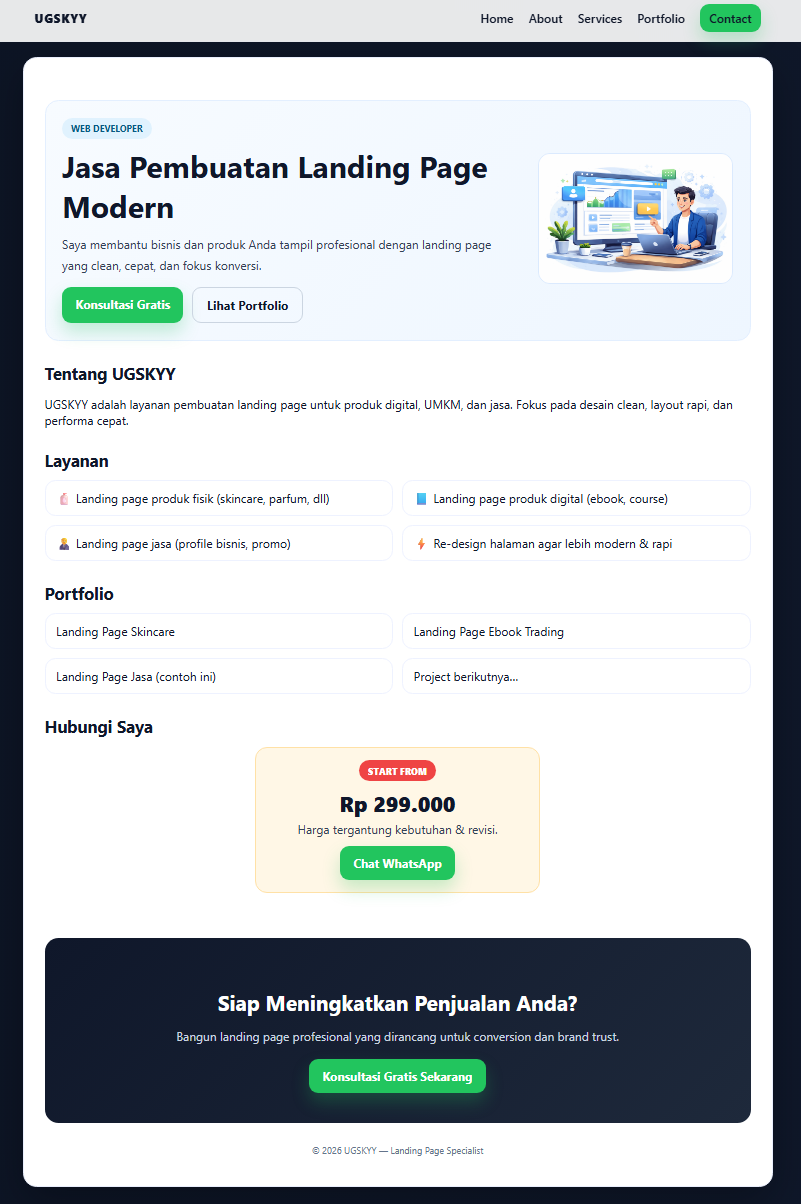 Landing Page Jasa